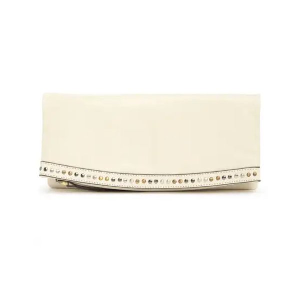NWT Hobo Zeal Foldover Zip Clutch - Magnolia Leather